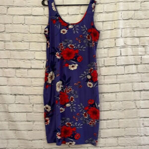 Women’s Derek Heart sleeveless purple floral dress 2X